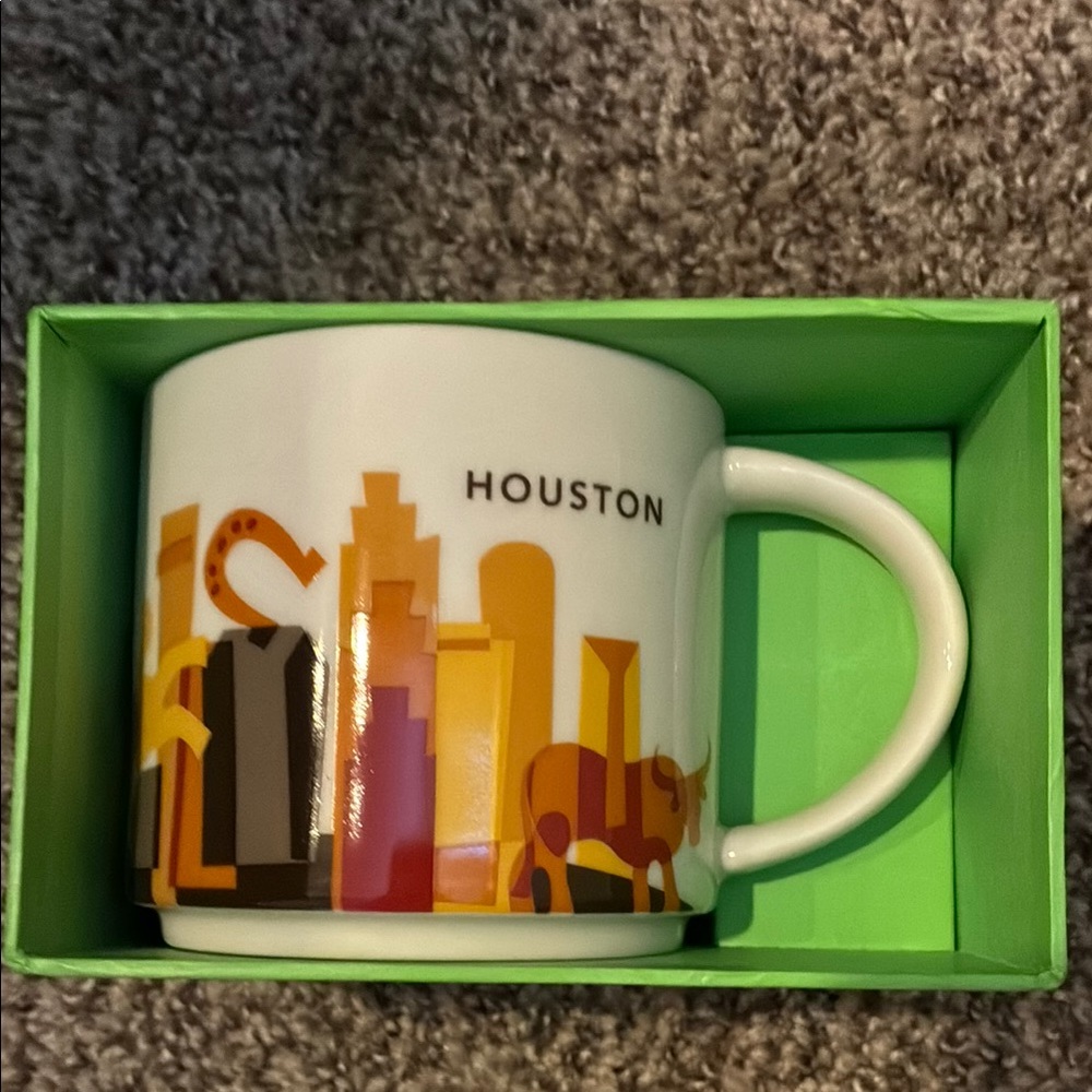 Starbucks White and Orange Houston Mug